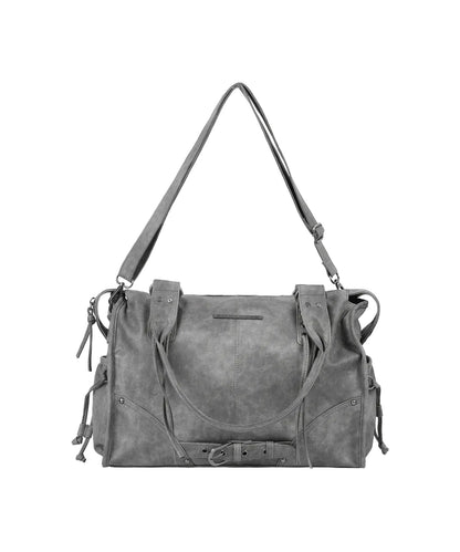 Fancy Club Belted Washing Leather Bag - 5 colors