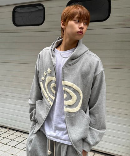 AMOU Molly Hoodie Zip Up - 3 colors