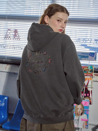 CPGN 2Way Cat Stitch Pigment Hood Zip Up - 3 colors