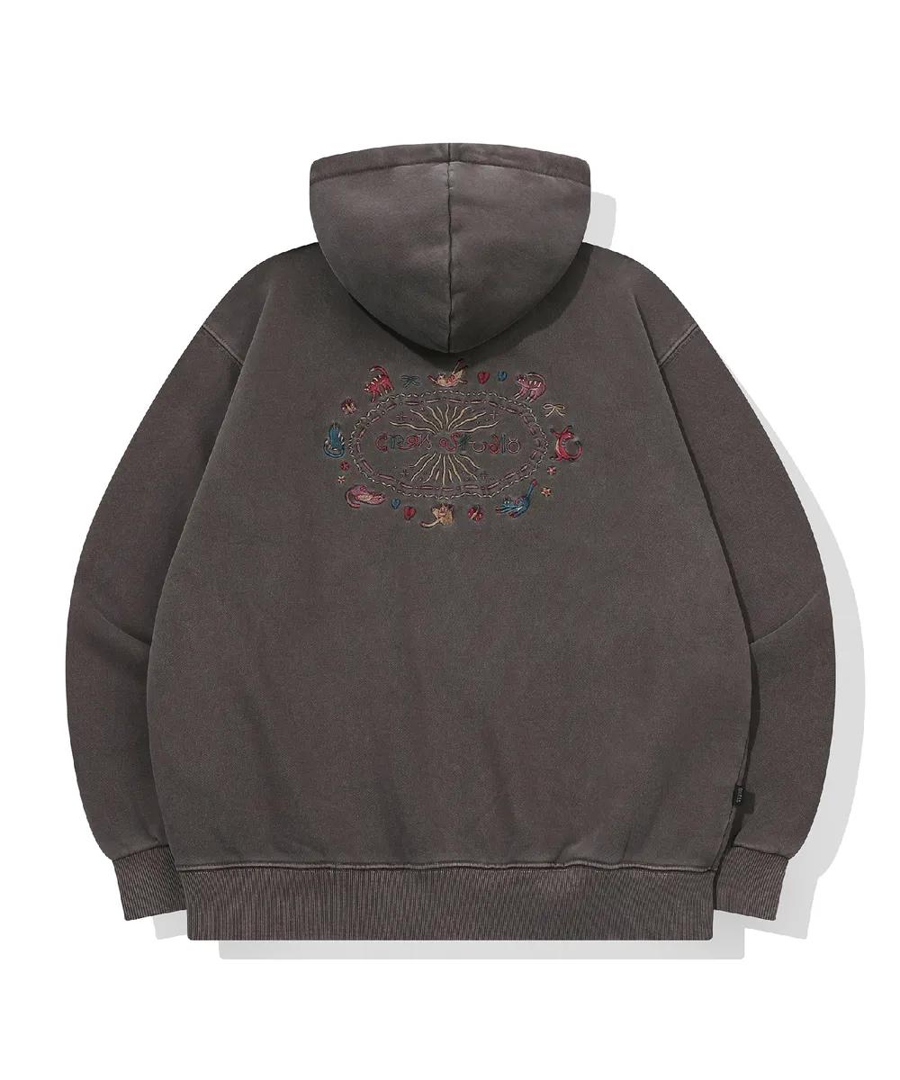 CPGN 2Way Cat Stitch Pigment Hood Zip Up - 3 colors