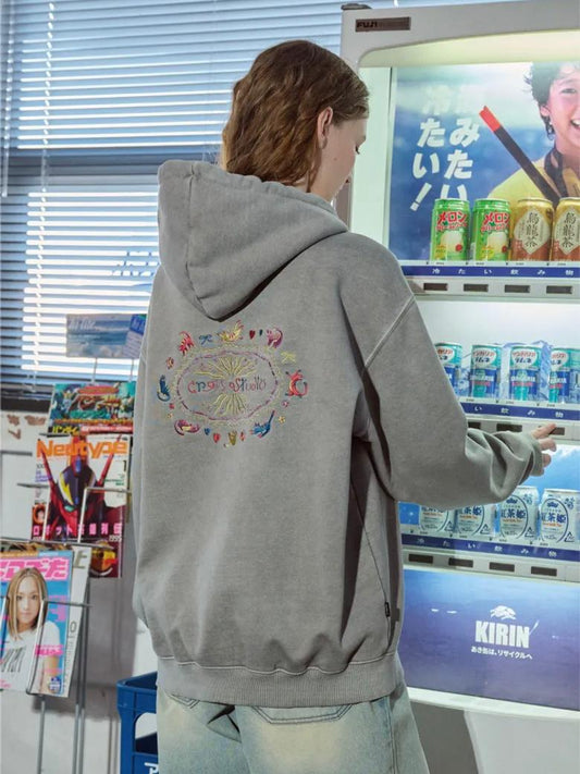 CPGN 2Way Cat Stitch Pigment Hood Zip Up - 3 colors