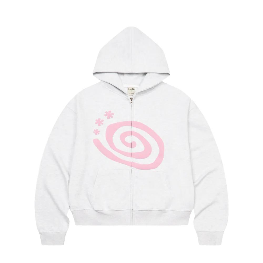 AMOU Molly Hoodie Zip Up - 2 colors