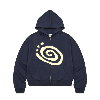 AMOU Molly Hoodie Zip Up - 2 colors