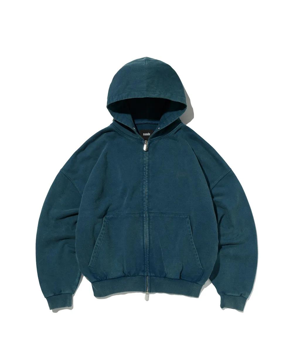 suade Cropped Washed Hood Zip Up - 6 colors