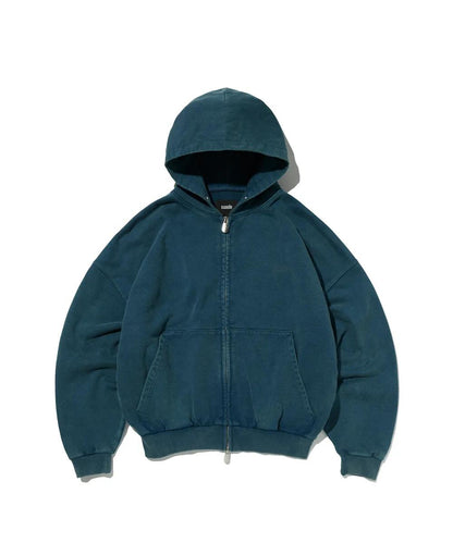 suade Cropped Washed Hood Zip Up - 6 colors