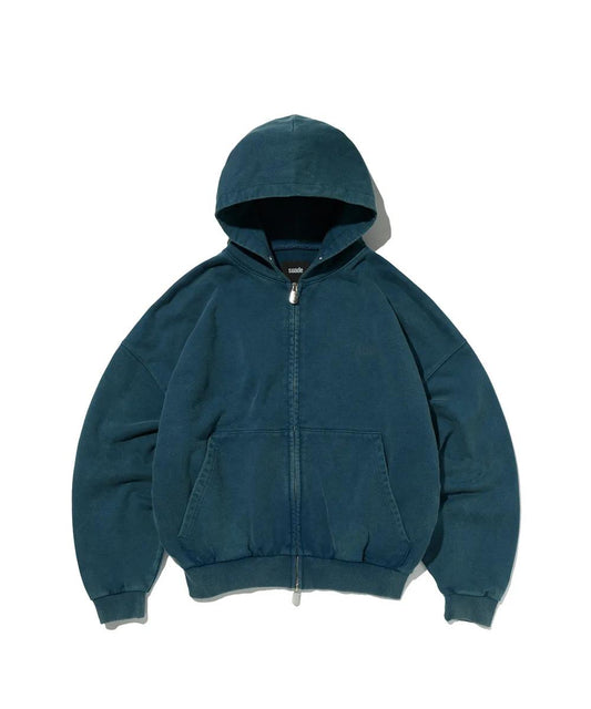 suade Cropped Washed Hood Zip Up - 8 colors