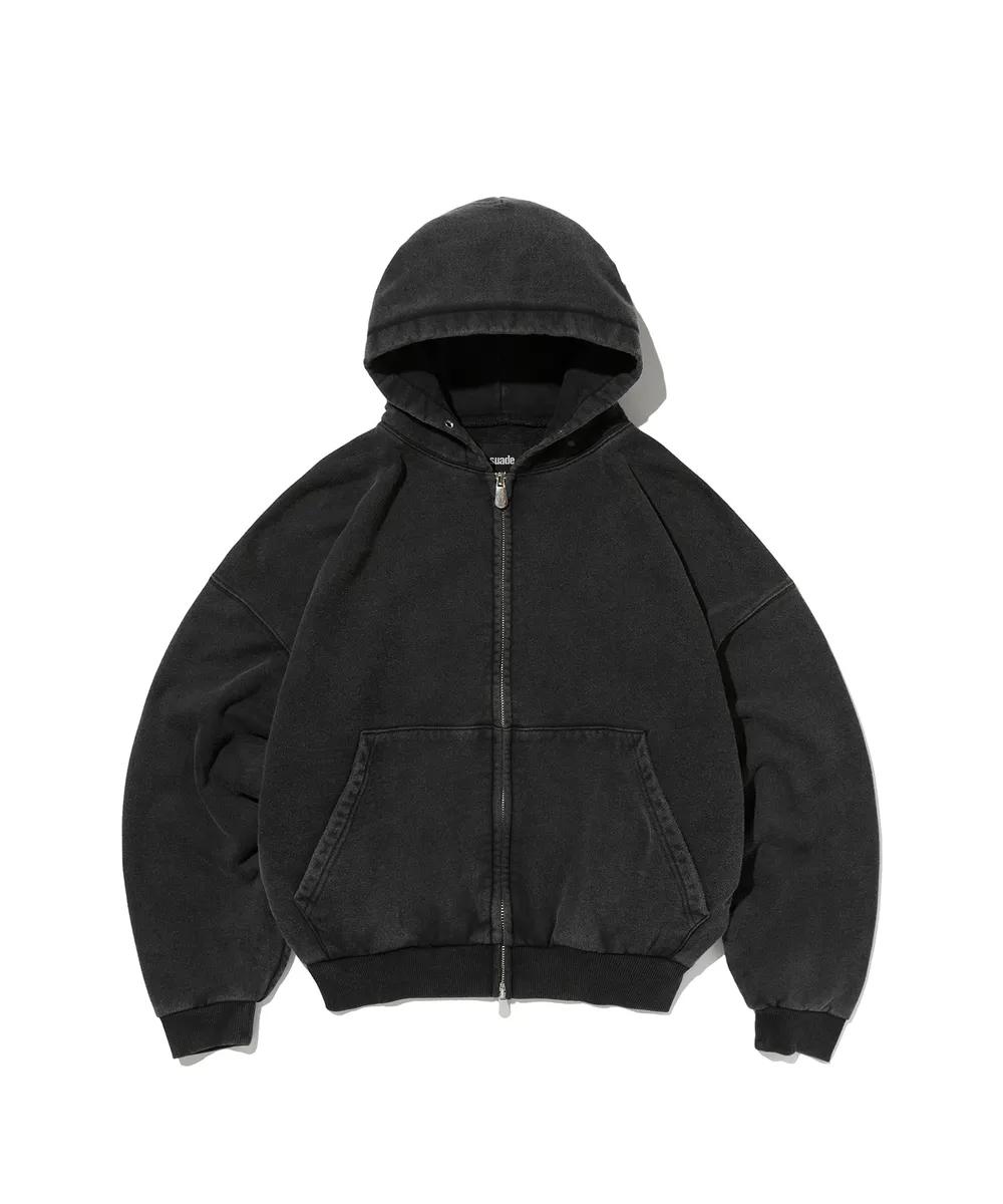 suade Cropped Washed Hood Zip Up - 6 colors
