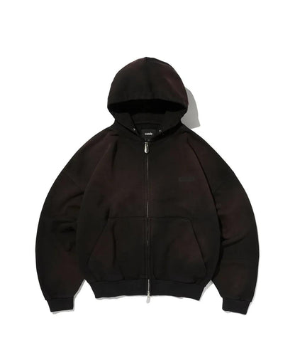 suade Cropped Washed Hood Zip Up - 6 colors