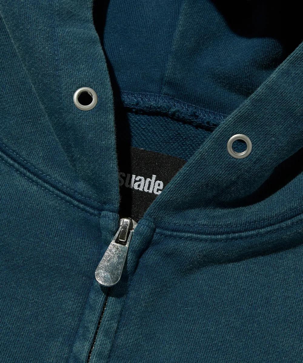 suade Cropped Washed Hood Zip Up - 6 colors