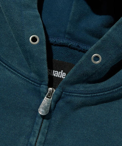 suade Cropped Washed Hood Zip Up - 6 colors