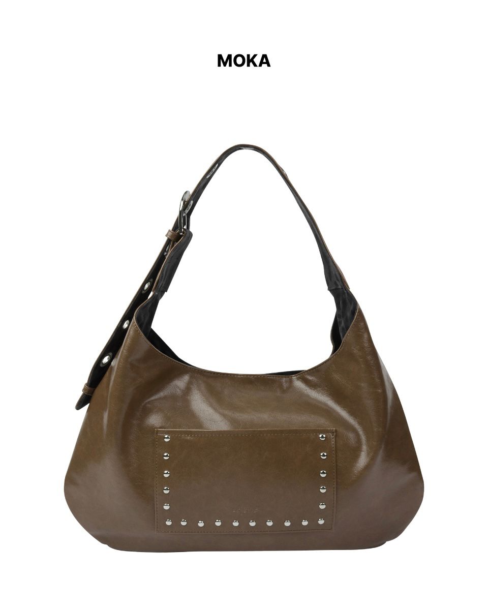 Leterie Stud Buckle Reversible Shoulder Bag - 3 colors