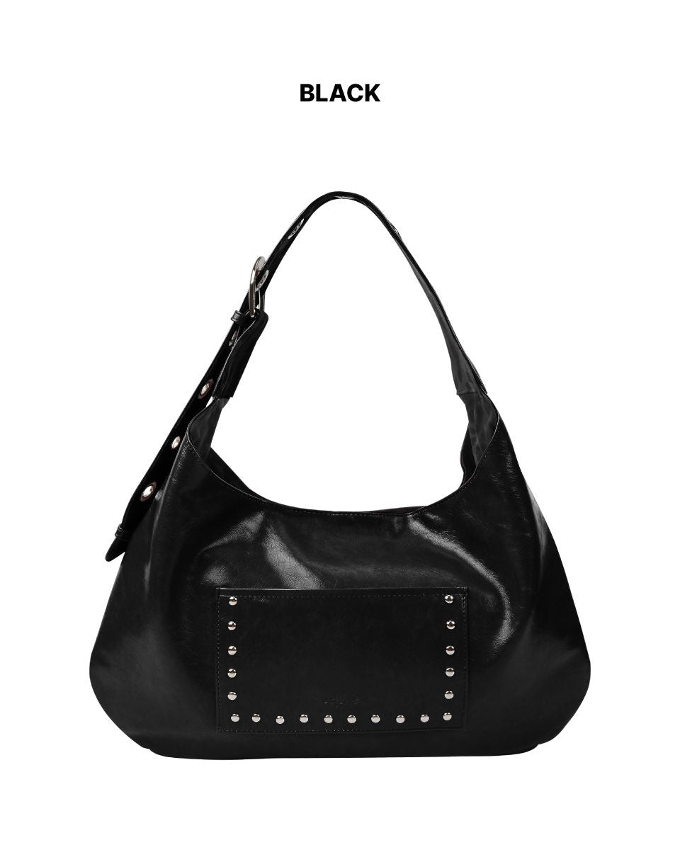 Leterie Stud Buckle Reversible Shoulder Bag - 3 colors