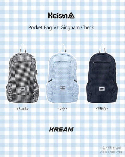 Heisan Compact Pocket Bag V1 Gingham Check - 3 colors