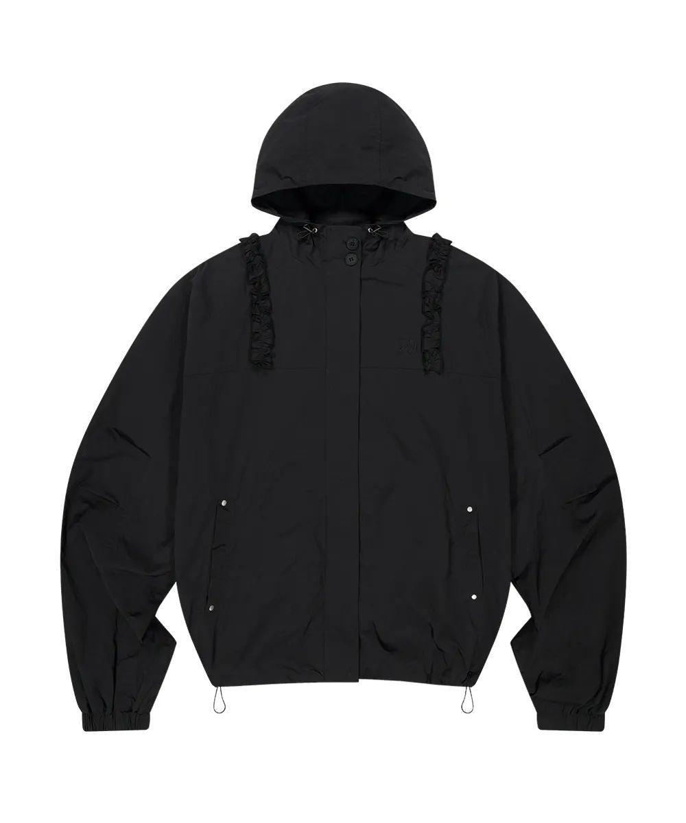 ILLIGO Oblique Frill Hooded Jacket - 6 colors