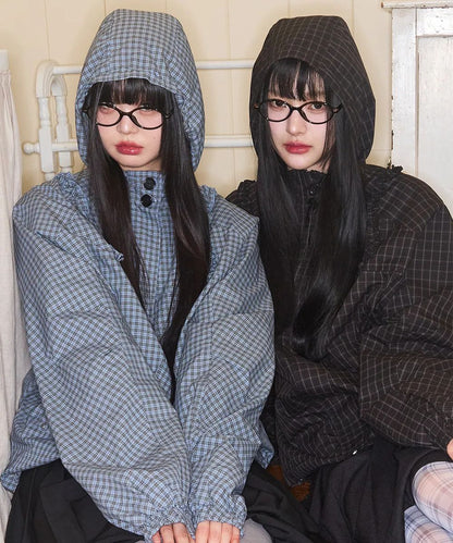 ILLIGO Oblique Frill Hooded Jacket - 6 colors