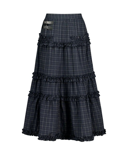 ILLIGO Buckle Frill Long Skirt - 3 colors