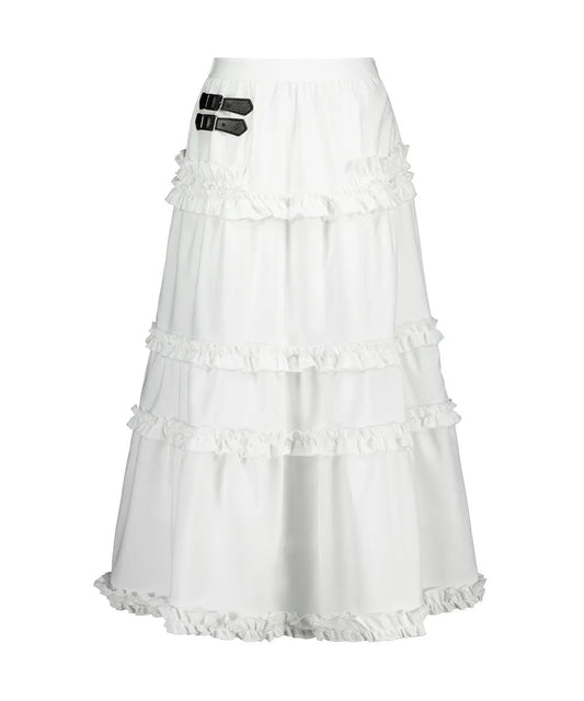 ILLIGO Buckle Frill Long Skirt - 3 colors