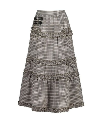 ILLIGO Buckle Frill Long Skirt - 3 colors