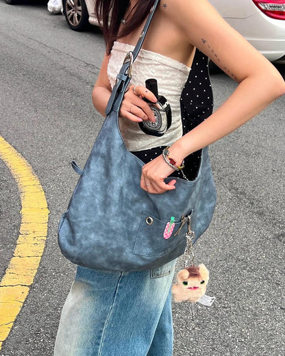 Leterie Buckle Reversible Shoulder Bag - 7 colors