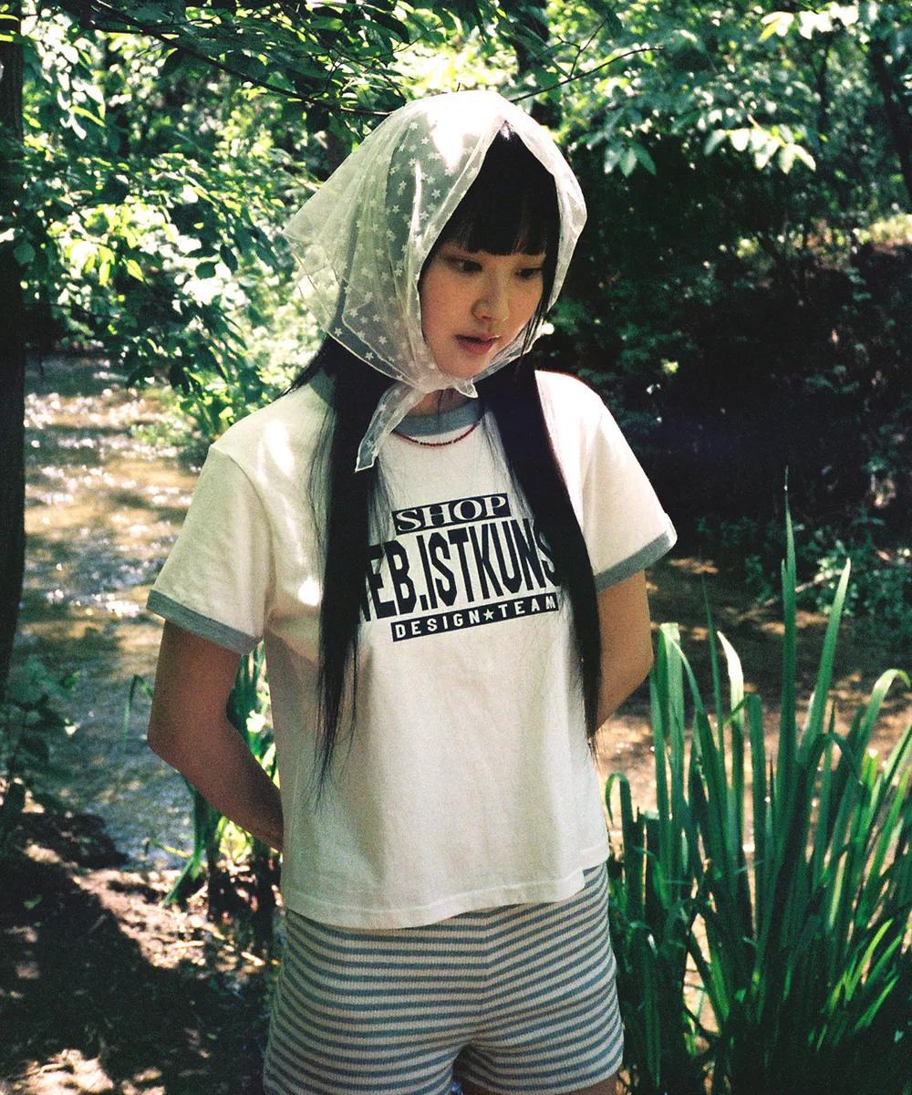 ISTKUNST Shop Crop Ringer Tee - 2 colors