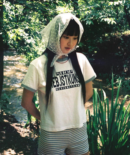 ISTKUNST Shop Crop Ringer Tee - 2 colors