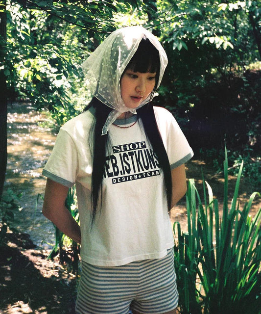 ISTKUNST Shop Crop Ringer Tee - 2 colors
