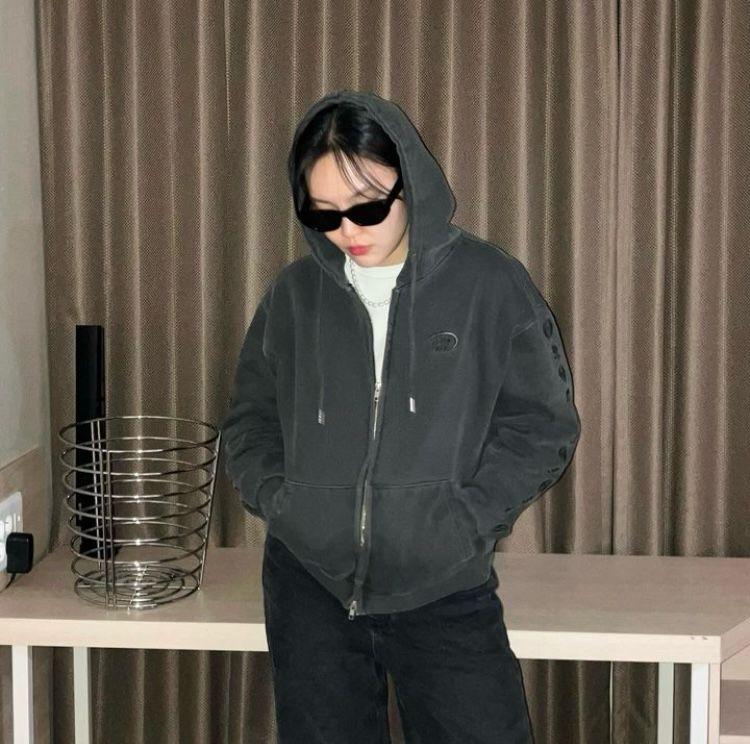 CPGN 2Way Sleeve Star Pigment Hood Zip-Up