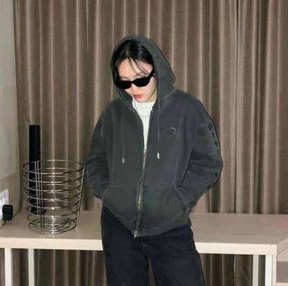 CPGN 2Way Sleeve Star Pigment Hood Zip-Up