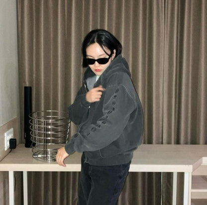 CPGN 2Way Sleeve Star Pigment Hood Zip-Up