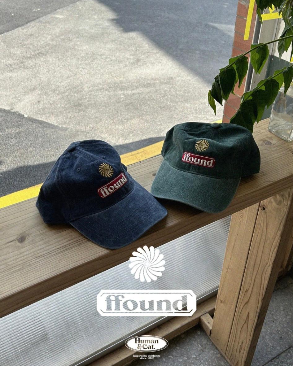 Human & Cat. ffound3 Stone Washed Ball Cap - 7 colors