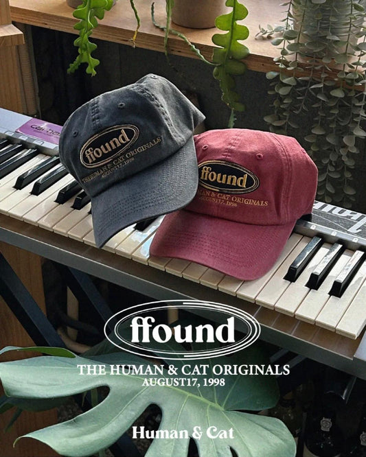 Human & Cat. ffound Washed Vintage Ball Cap - 7 colors