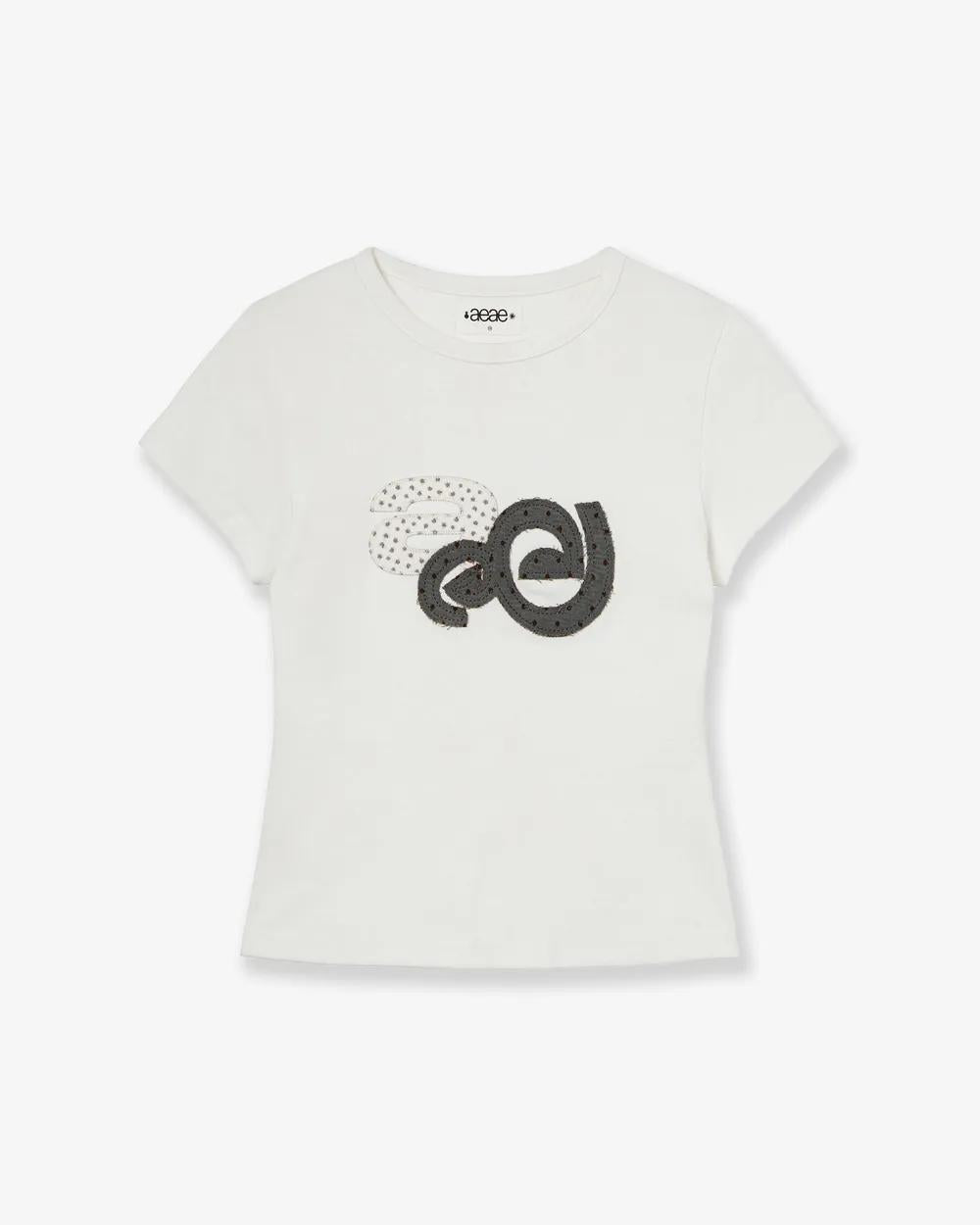 aeae Applique Flower Logo Tee - 3 colors