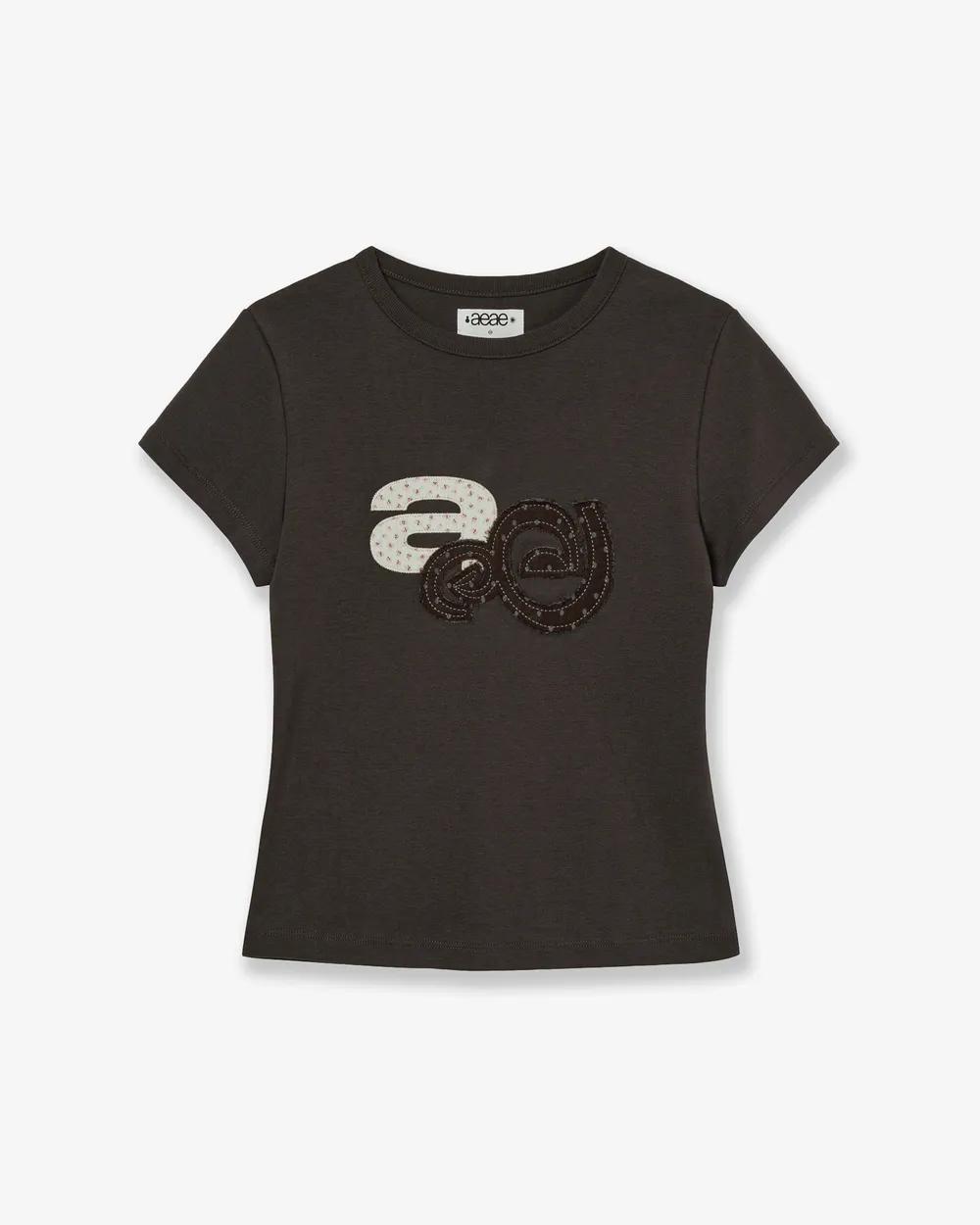 aeae Applique Flower Logo Tee - 3 colors