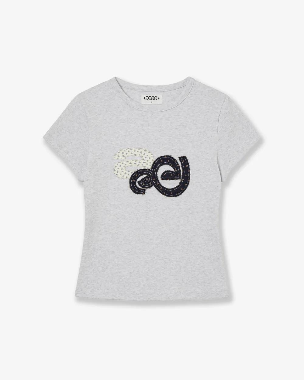 aeae Applique Flower Logo Tee - 3 colors