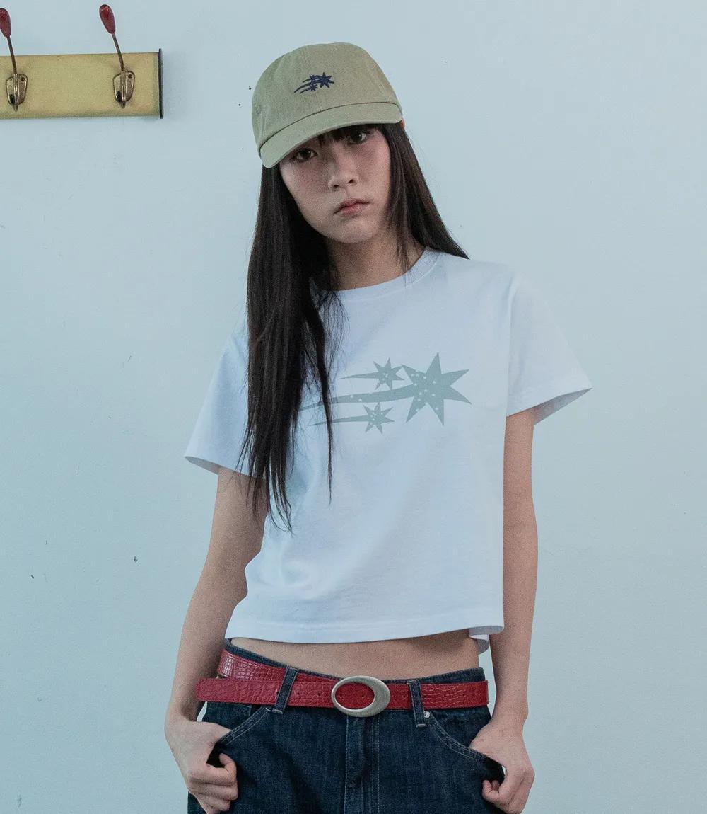 niceghostclub Stardust 3Star Crop Tee - 2 colors