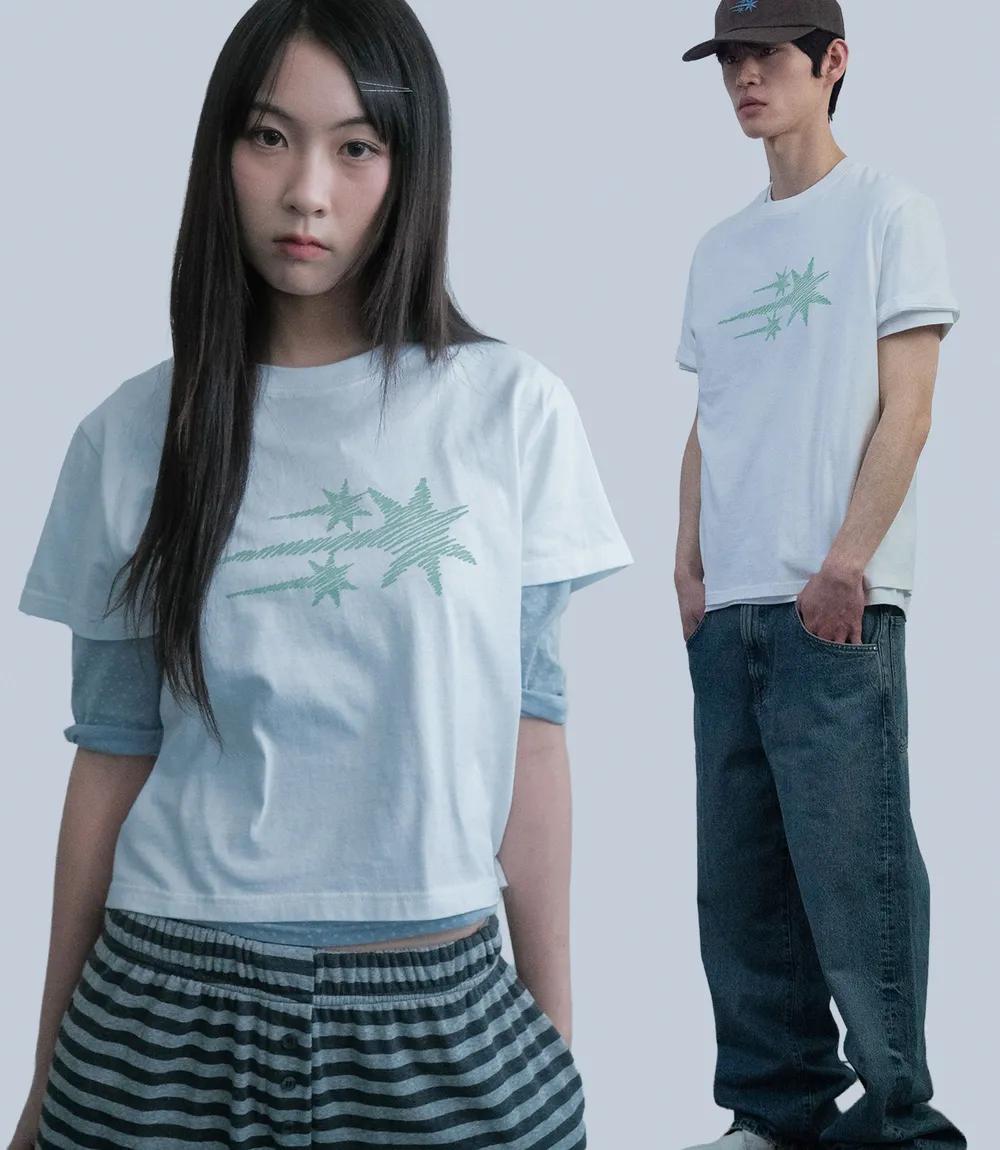 niceghostclub Sketch 3Star Basic Tee - 2 colors