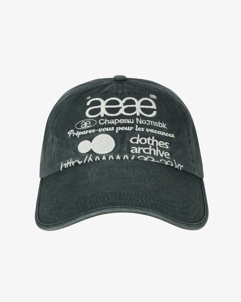 aeae Web Logo Washed 5 Pannel Ball Cap - 3 colors
