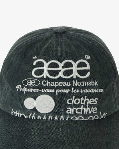 aeae Web Logo Washed 5 Pannel Ball Cap - 3 colors