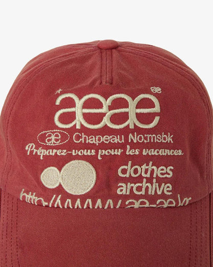 aeae Web Logo Washed 5 Pannel Ball Cap - 3 colors