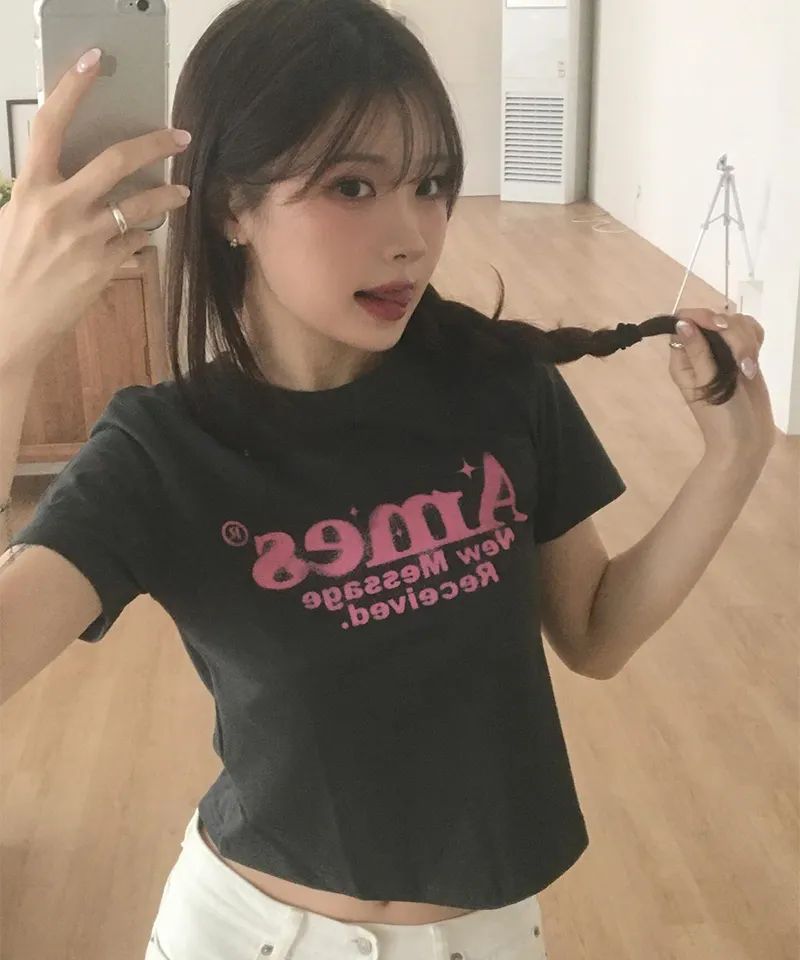 Ames Worldwide Round Hem Crop Tee - 7 colors