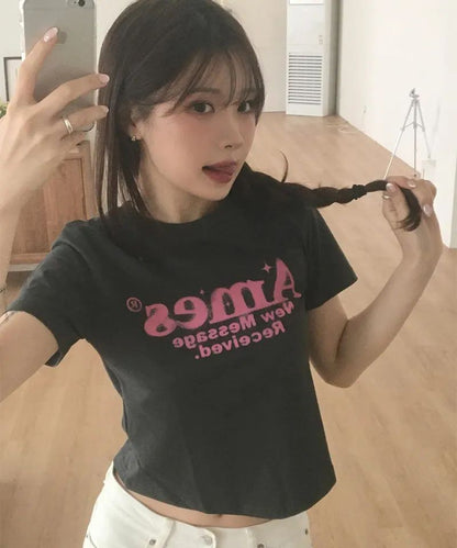 Ames Worldwide Round Hem Crop Tee - 7 colors
