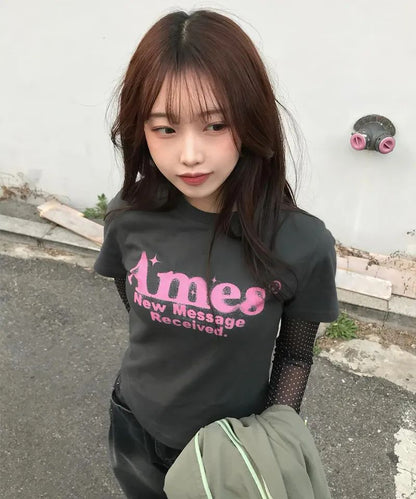 Ames Worldwide Round Hem Crop Tee - 7 colors