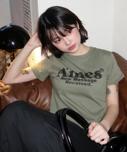 Ames Worldwide Round Hem Crop Tee - 7 colors
