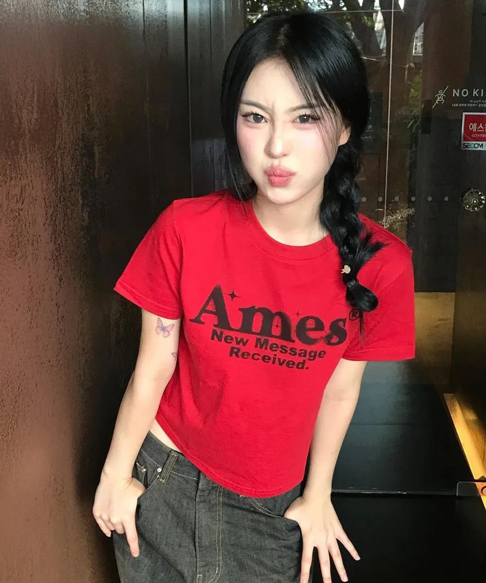 Ames Worldwide Round Hem Crop Tee - 7 colors