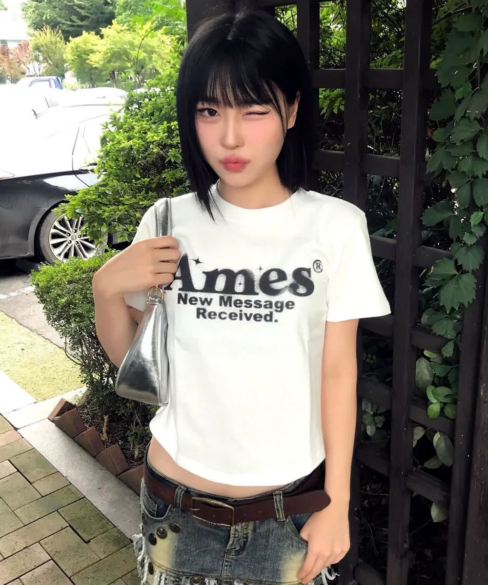 Ames Worldwide Round Hem Crop Tee - 7 colors