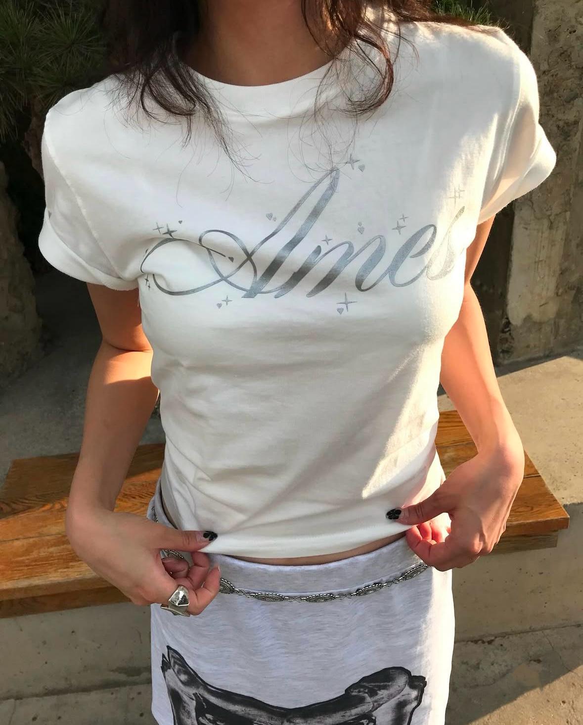 Ames Worldwide Silver Ames Crop Tee - 3 colors