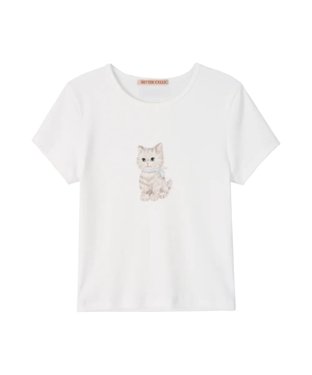 Bitter Cells Kitty Cherry Tee - 2 colors