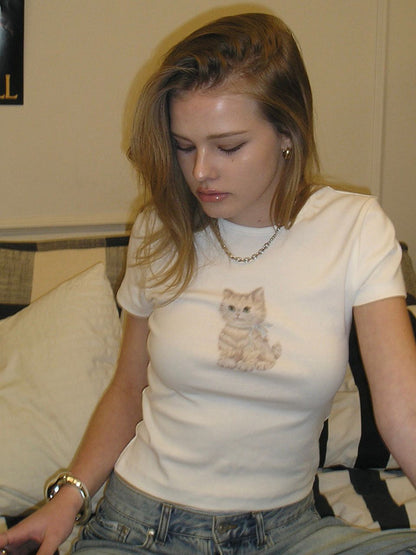 Bitter Cells Kitty Cherry Tee - 2 colors