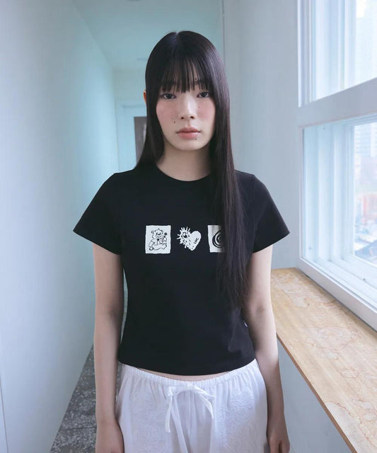 LMC WM Stamp Icon Cropped Tee - 2 colors
