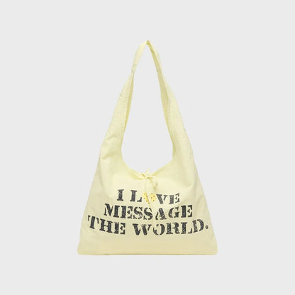 Ames Worldwide Lettering Casual Hobo Bag - 4 colors